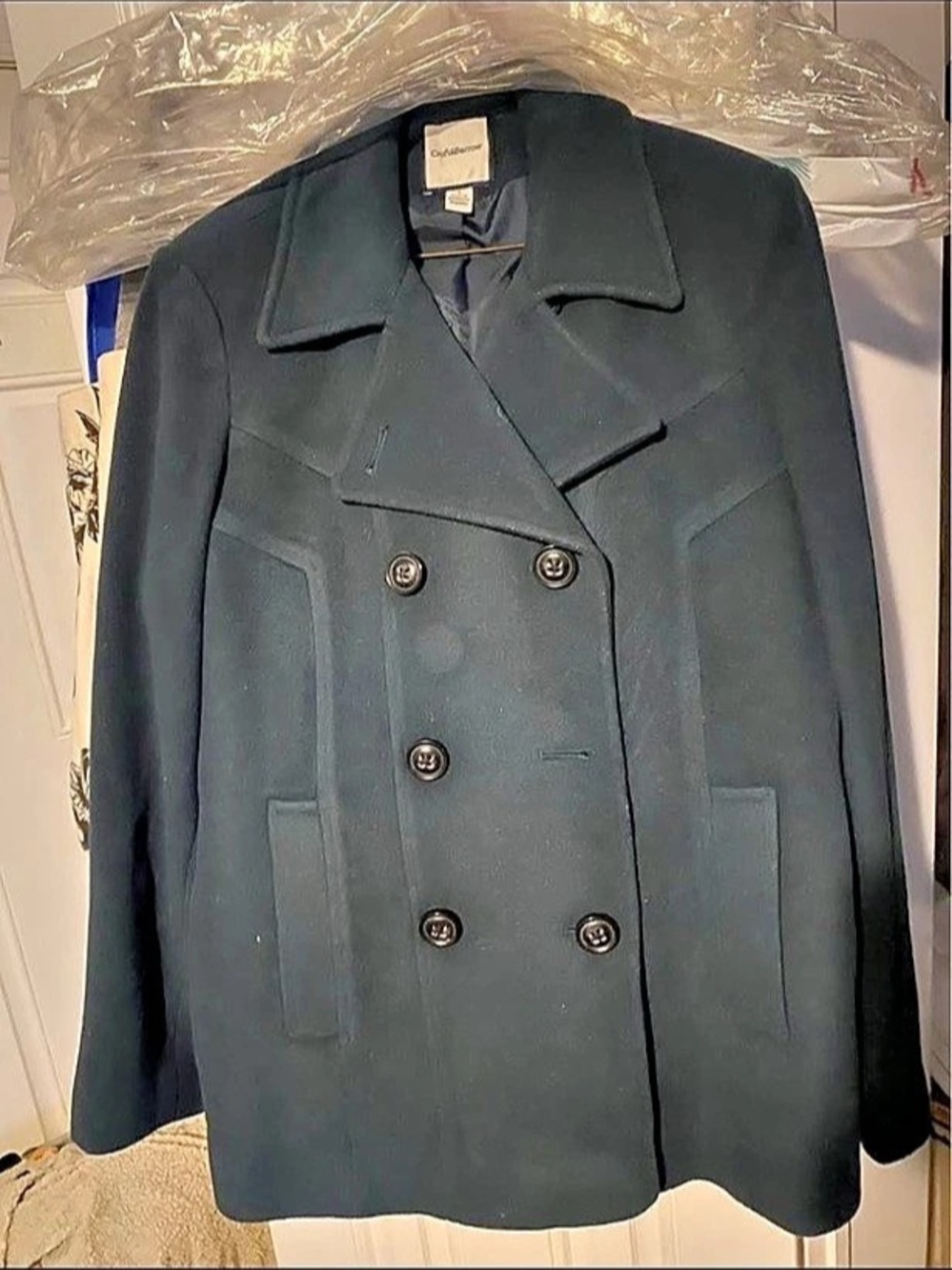 Croft & Barrow Women's Pea Coat in Blue New